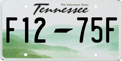 TN license plate F1275F