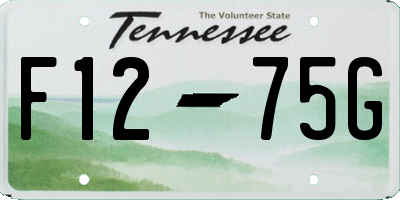 TN license plate F1275G