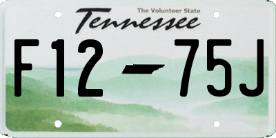 TN license plate F1275J