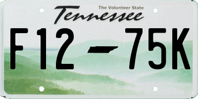 TN license plate F1275K
