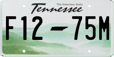 TN license plate F1275M