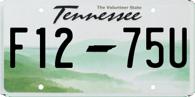 TN license plate F1275U