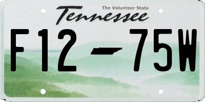 TN license plate F1275W