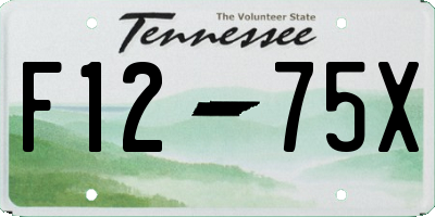 TN license plate F1275X