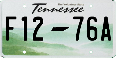 TN license plate F1276A