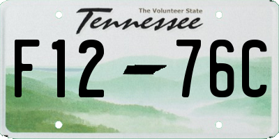 TN license plate F1276C