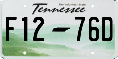 TN license plate F1276D