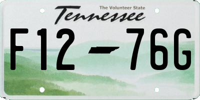 TN license plate F1276G