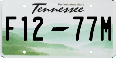 TN license plate F1277M