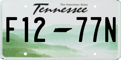 TN license plate F1277N
