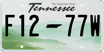 TN license plate F1277W