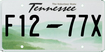 TN license plate F1277X