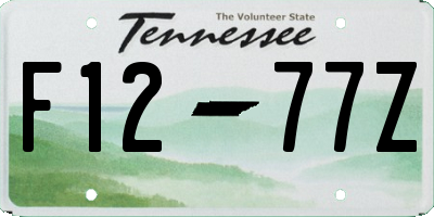 TN license plate F1277Z