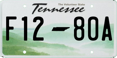 TN license plate F1280A