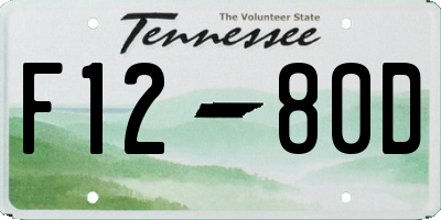 TN license plate F1280D