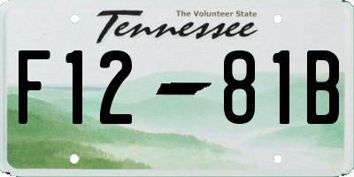 TN license plate F1281B