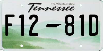 TN license plate F1281D