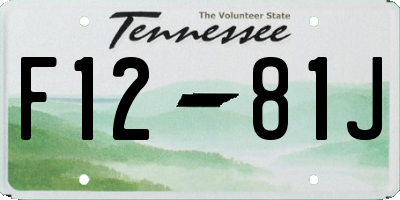 TN license plate F1281J
