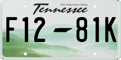 TN license plate F1281K