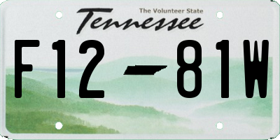 TN license plate F1281W