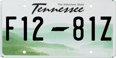 TN license plate F1281Z