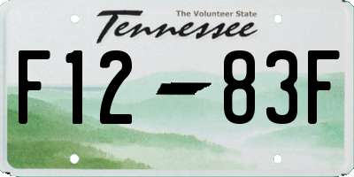 TN license plate F1283F