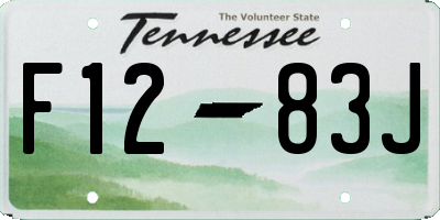 TN license plate F1283J