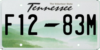 TN license plate F1283M