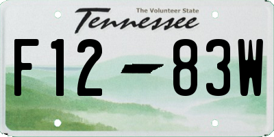 TN license plate F1283W