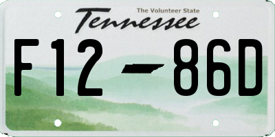 TN license plate F1286D