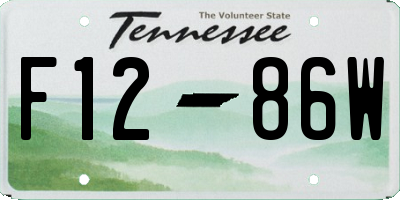 TN license plate F1286W