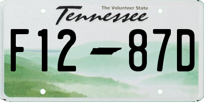 TN license plate F1287D