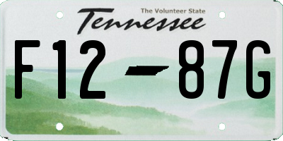 TN license plate F1287G