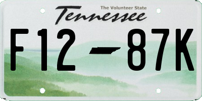 TN license plate F1287K