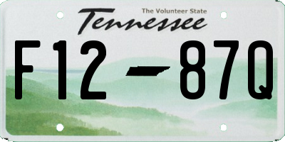 TN license plate F1287Q