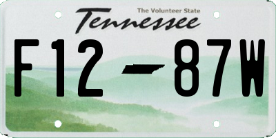 TN license plate F1287W