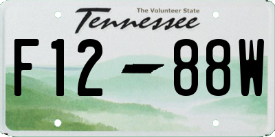 TN license plate F1288W