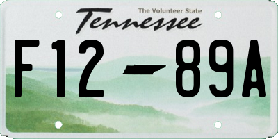 TN license plate F1289A