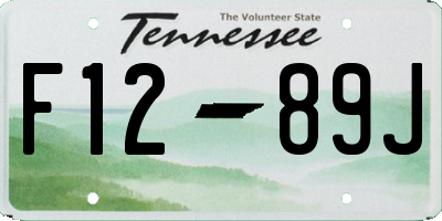 TN license plate F1289J