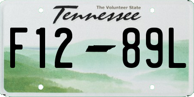 TN license plate F1289L