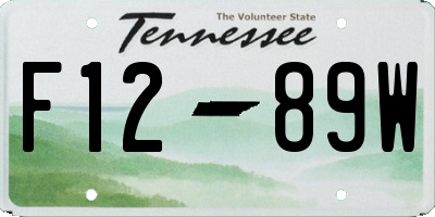 TN license plate F1289W