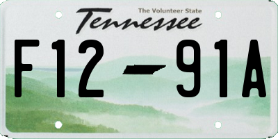 TN license plate F1291A