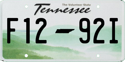 TN license plate F1292I
