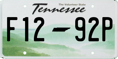 TN license plate F1292P