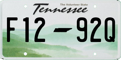 TN license plate F1292Q