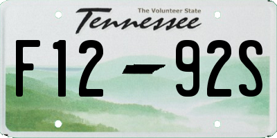 TN license plate F1292S