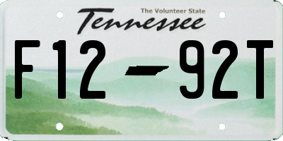 TN license plate F1292T
