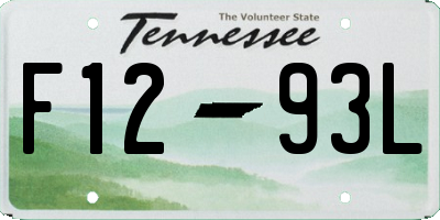TN license plate F1293L