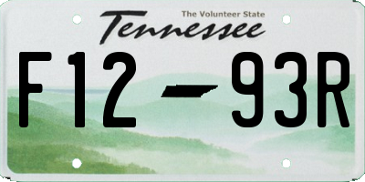 TN license plate F1293R