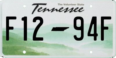 TN license plate F1294F